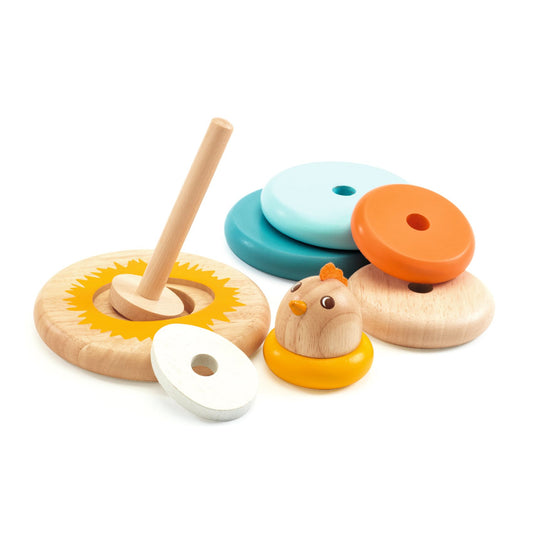 Djeco Cachempil wooden stacking game