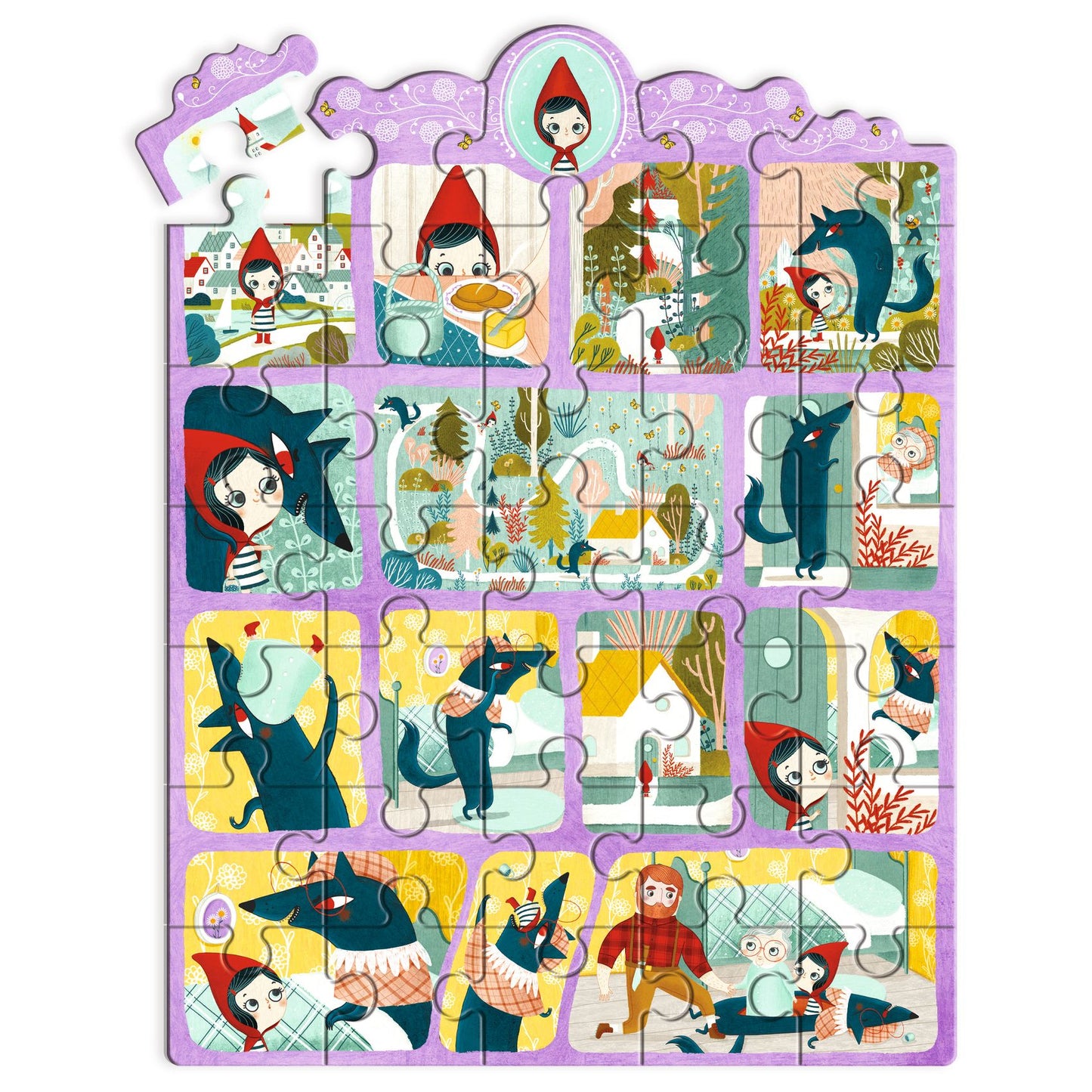 Djeco Story puzzle - Little Red Riding Hood - 35pcs