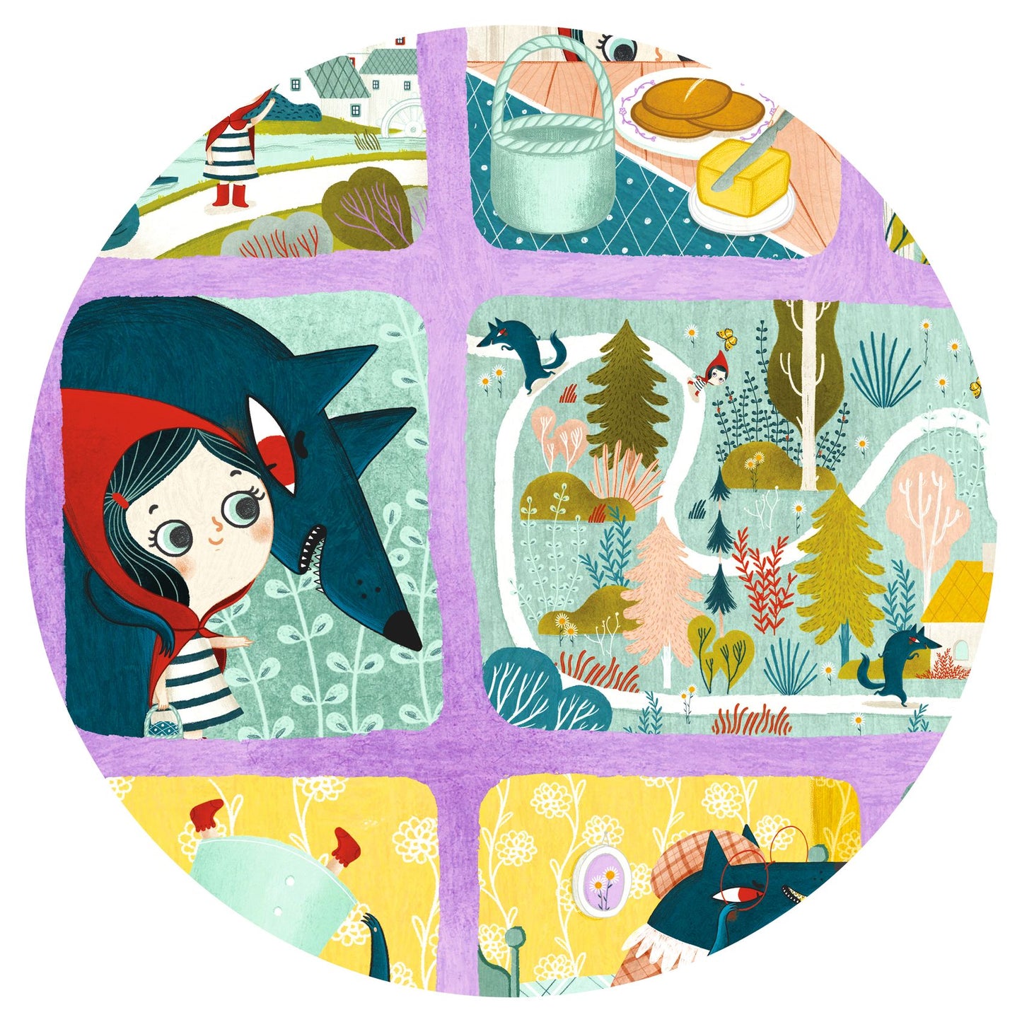 Djeco Story puzzle - Little Red Riding Hood - 35pcs