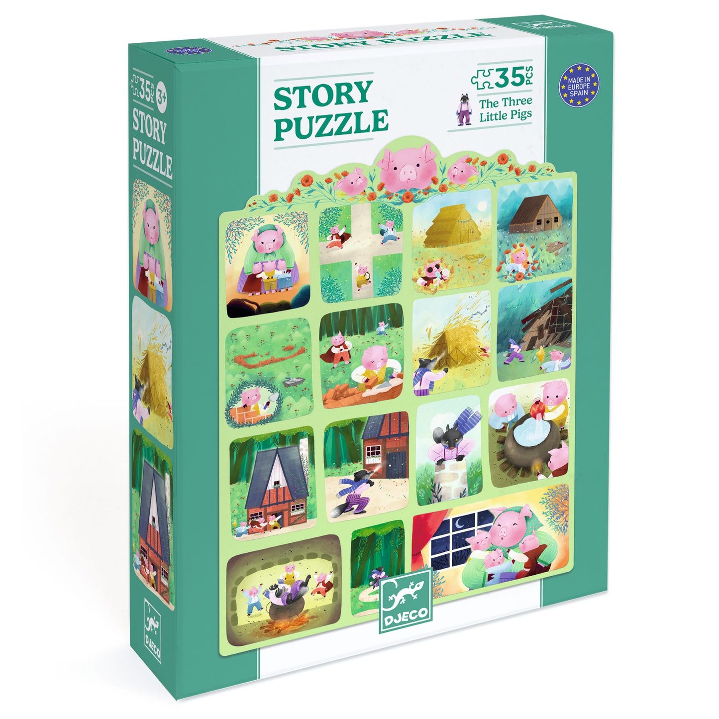 Djeco Story puzzle - Three Little Pigs - 35 pcs