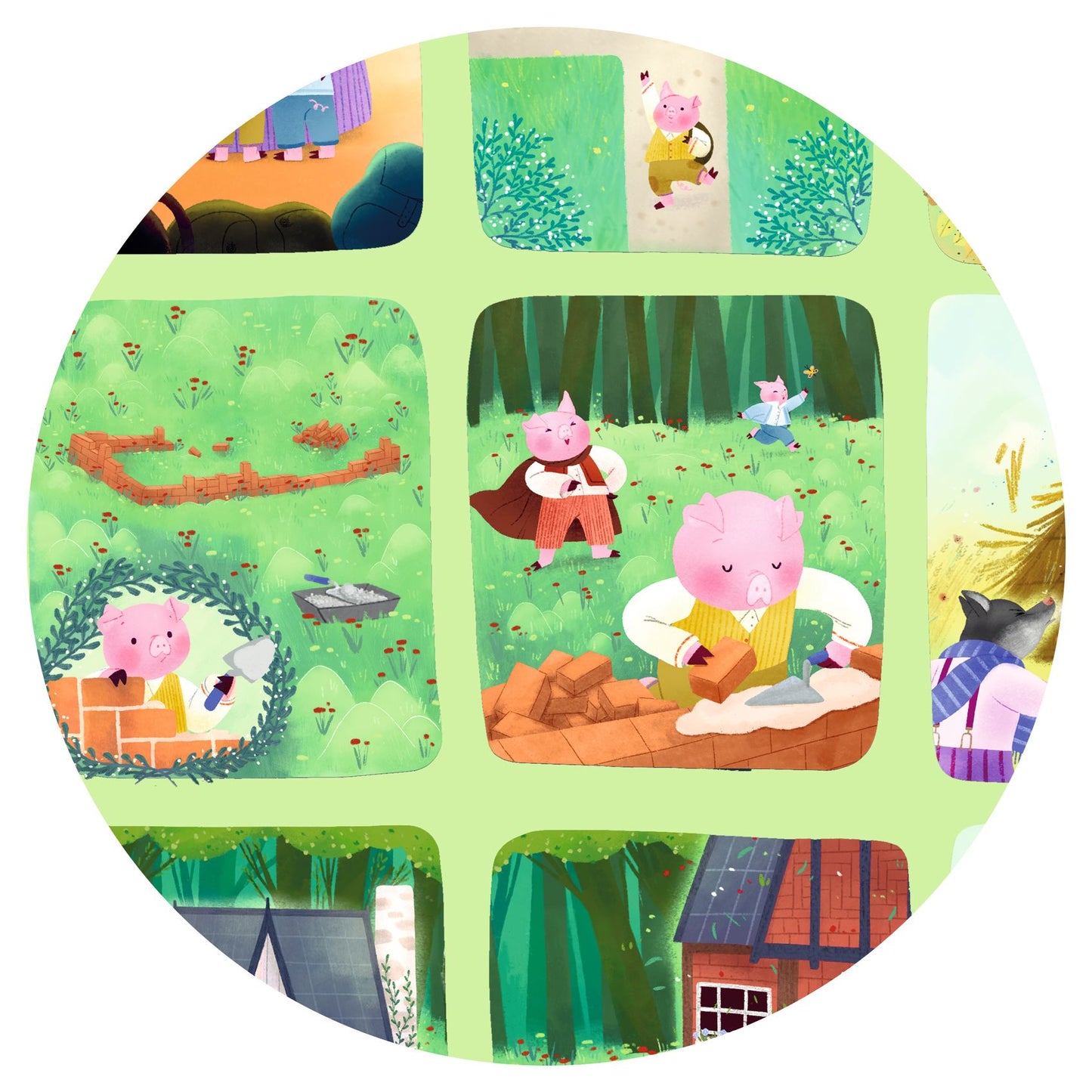 Djeco Story puzzle - Three Little Pigs - 35 pcs