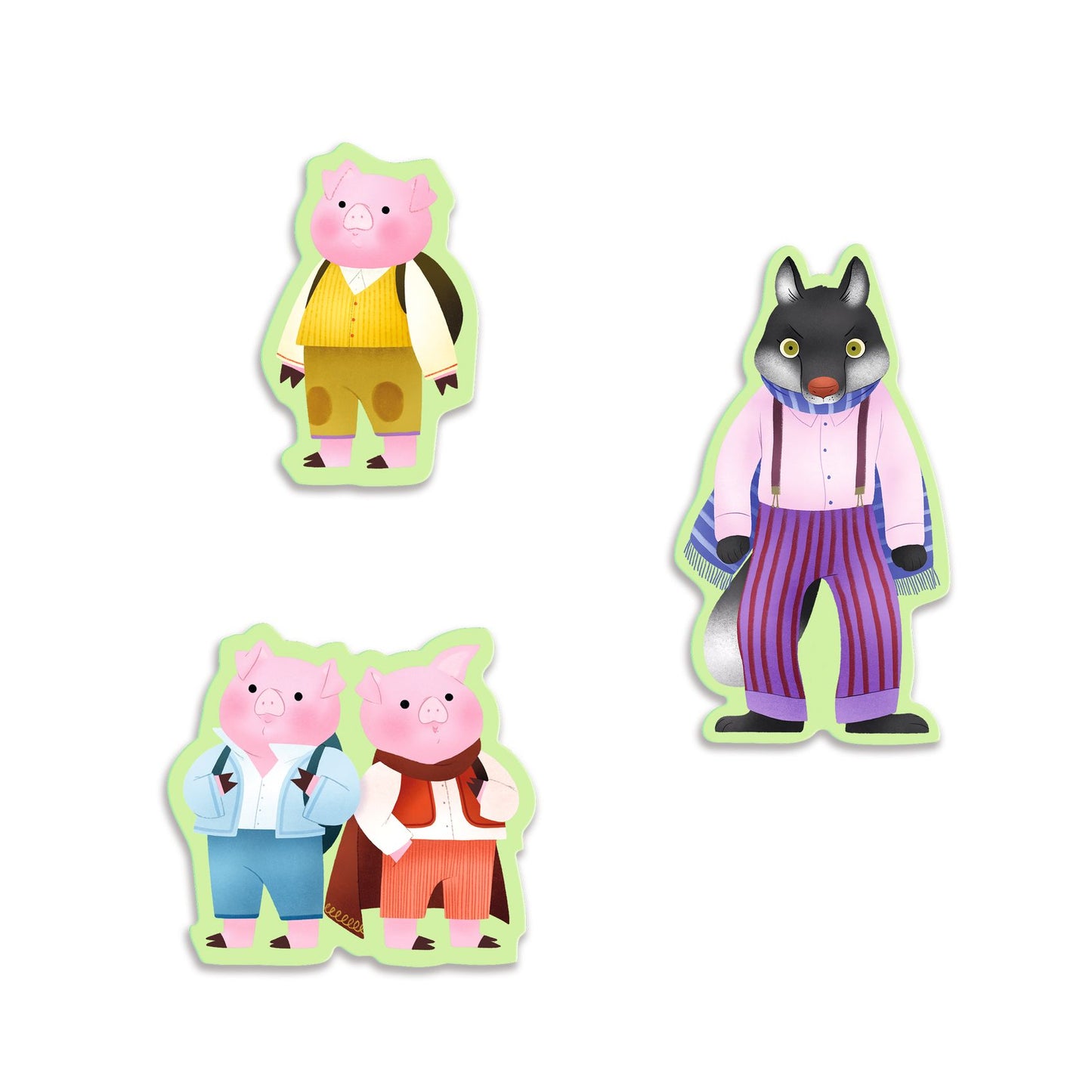 Djeco Story puzzle - Three Little Pigs - 35 pcs