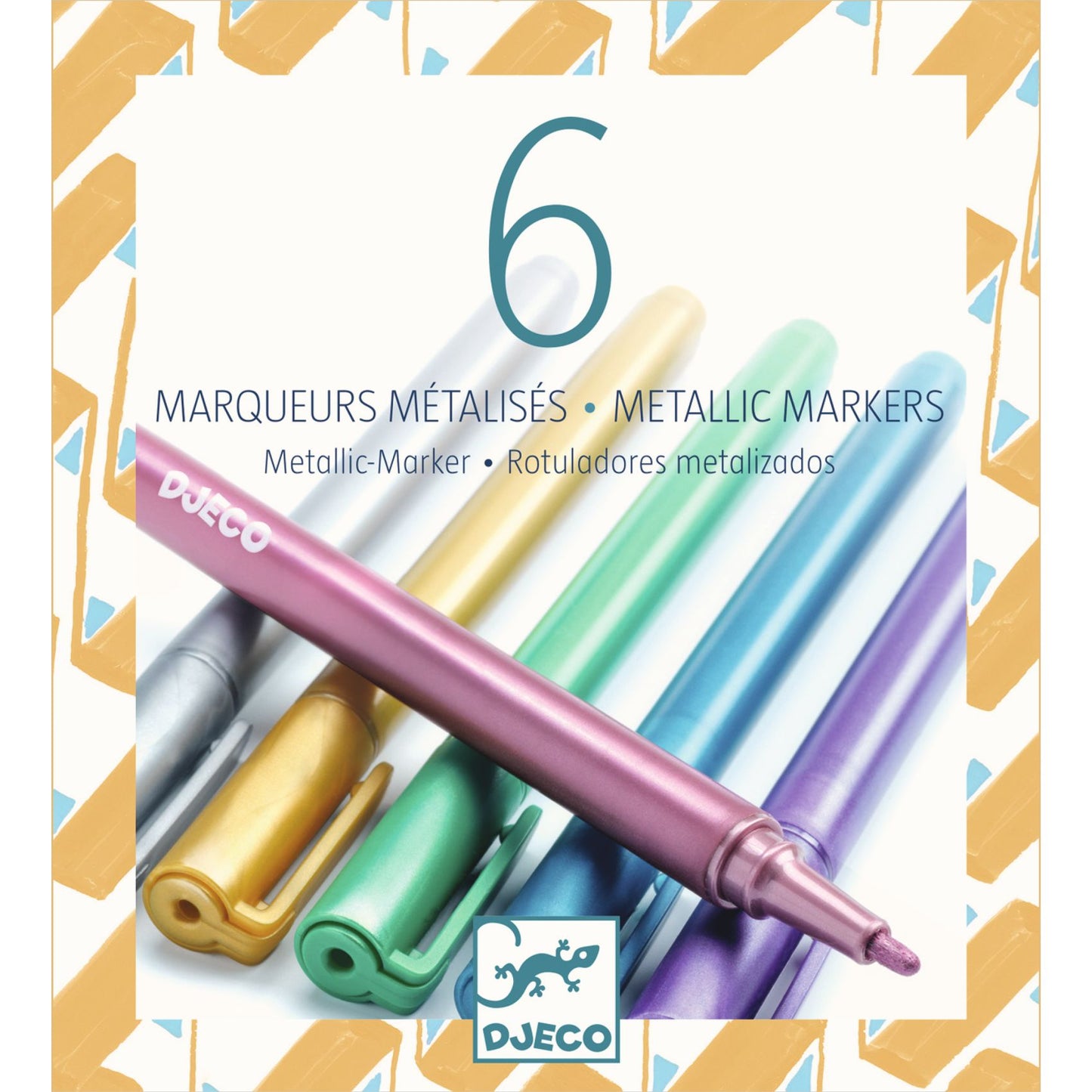 Djeco 6 Metallic markers