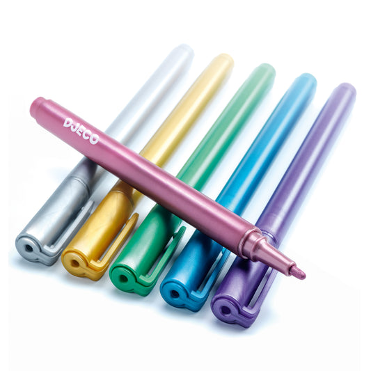 Djeco 6 Metallic markers