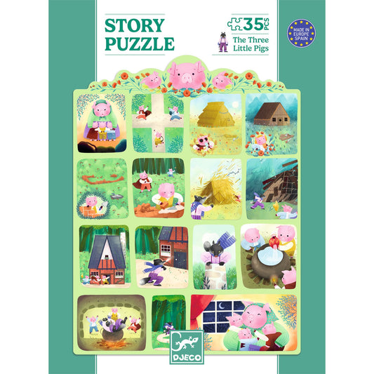 Djeco Story puzzle - Three Little Pigs - 35 pcs