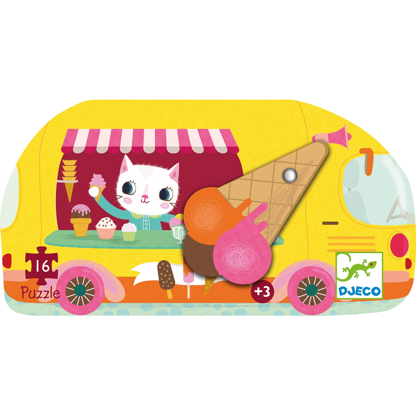 Djeco Ice cream van puzzle - 16 pcs