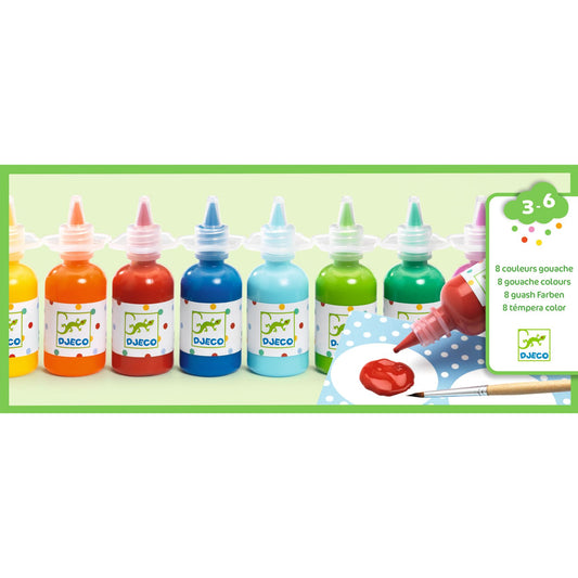 Djeco 8 Gouache paints